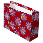 USA Flag-Teabag Folding S13r-GIFT BAG L Large Cadeautasje (Voorkant Gekanteld)