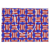 USA Flag-Teabag Folding S2-GIFT BAG L Large Cadeautasje (Achterkant)