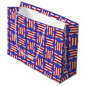 USA Flag-Teabag Folding S2-GIFT BAG L Large Cadeautasje (Voorkant Gekanteld)
