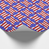 USA Flag Teabag Folding s2-GIFT WRAPPING PAPER Cadeaupapier (Hoek)