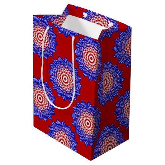 USA Flag-Teabag Folding S4-GIFT BAG m Medium Cadeauzakje (Achterkant Gekanteld)