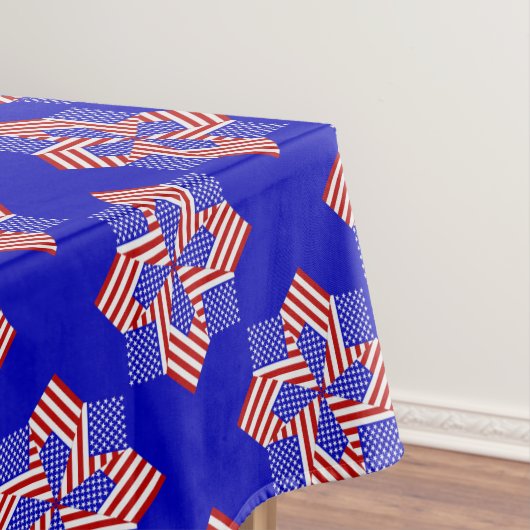 USA FLAG-TEABAG FOLDING S9B-52x70 TABLECLOTH Tafelkleed (Voorbeeld)