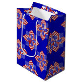 USA Flag-Teabag Folding S9b-GIFT BAG M Medium Cadeauzakje (Voorkant Gekanteld)