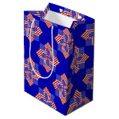 USA Flag-Teabag Folding S9b-GIFT BAG M Medium Cadeauzakje (Achterkant Gekanteld)
