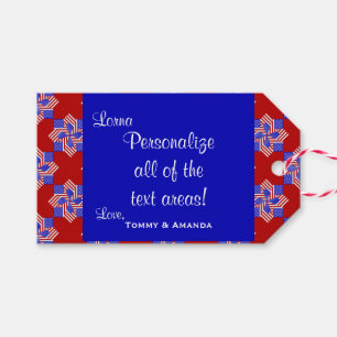 USA Flag-Teabag Folding s9r-GIFT LABELS Cadeaulabel