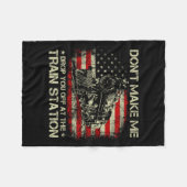 Usa Flag Tee Don't Make Me Drop You Off At The Tra Fleece Deken (Voorkant (Horizontaal))