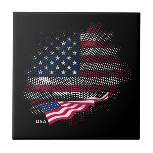 USA flag Tegeltje (Voorkant)