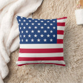 USA Flag Throw Pillow – Patriotic American Home de Kussen (Deken)