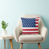 USA Flag Throw Pillow – Patriotic American Home de Kussen (Stoel)