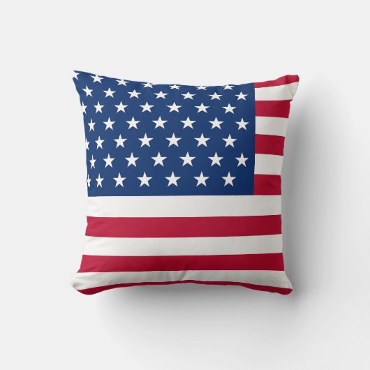 USA Flag Throw Pillow – Patriotic American Home de Kussen (Voorkant)