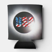 USA FLAG Totale zonsverduistering 8 april 2024 Blikjeskoeler (Achterkant)