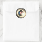USA FLAG Totale zonsverduistering 8 april 2024 Ronde Sticker (Tas)