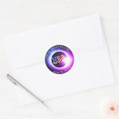 USA FLAG Totale zonsverduistering 8 april 2024 Ronde Sticker (Envelop)