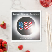 USA FLAG Totale zonsverduistering 8 april 2024 Servet (Insitu)