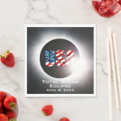 USA FLAG Totale zonsverduistering 8 april 2024 Servet (Insitu)