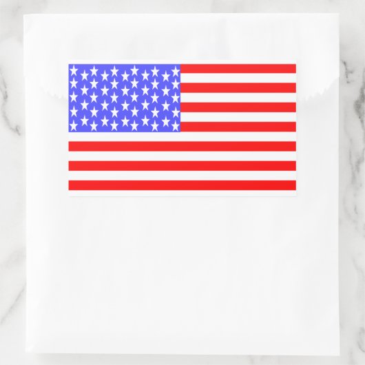 USA Flag Totally Printed Rechthoekige Sticker (Tas)