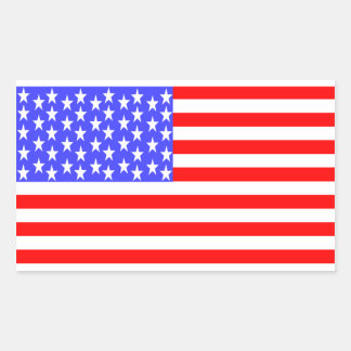 USA Flag Totally Printed Rechthoekige Sticker