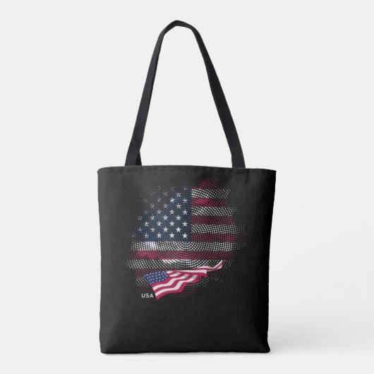 USA flag Tote Bag (Achterkant)