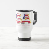 USA Flag Travel Mug Verenigde Staten Reisbeker (Voorkant rechts)