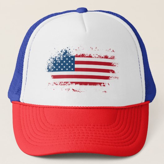 USA Flag Trucker Hat Pet (Voorkant)