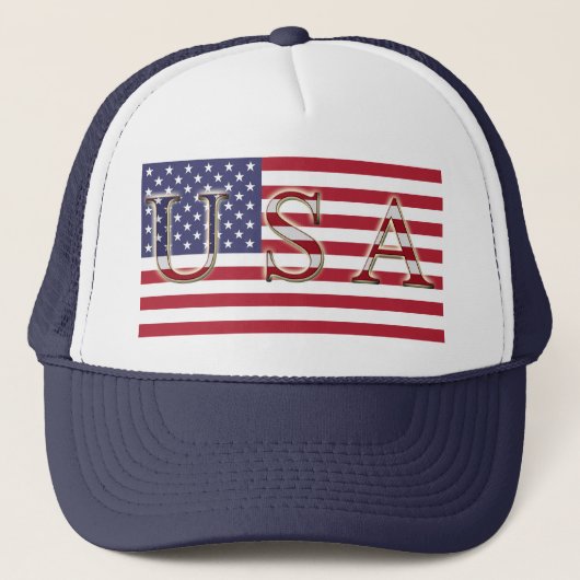 USA Flag Trucker Hat Pet (Voorkant)
