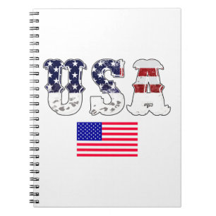 Usa Flag-Usa-Flag-America-American Flag Notitieboek