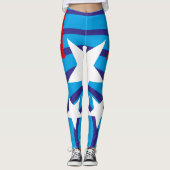 USA FLAG VERS AMERIKCA STARS By Masanser Pixelat Leggings (Voorkant)