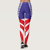USA FLAG VERS AMERIKCA STARS by Masanser Pixelat Leggings (Achterkant)