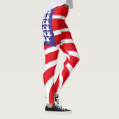 USA FLAG VERS AMERIKCA STARS by Masanser Pixelat Leggings (Rechts)