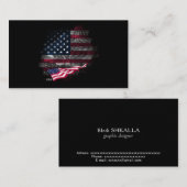 USA flag Visitekaartje (Voorkant / Achterkant)