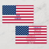 USA Flag Visitekaartje Gepersonaliseerd uw ontwerp (Voorkant / Achterkant)
