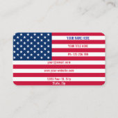 USA Flag Visitekaartje Patriottisch Gepersonalisee (Voorkant)
