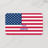 USA Flag Visitekaartje Patriottisch Gepersonalisee (Achterkant)