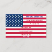 USA Flag Visitekaartje Uw eigen ontwerp (Achterkant)