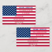 USA Flag Visitekaartje Uw eigen ontwerp (Voorkant / Achterkant)