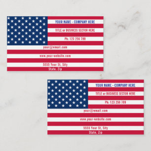USA Flag Visitekaartje Uw eigen ontwerp