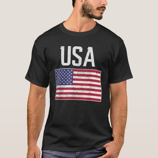USA Flag Voetbal Amerika Mannen Vrouwen Kinder Jon T-shirt (Voorkant)