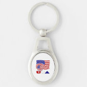 USA Flag Voetbal Sleutelhanger (Voorkant)