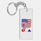 USA Flag Voetbal Sleutelhanger (Voorkant Links)