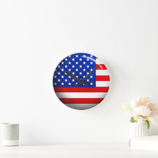 USA Flag wandklok (Huis)