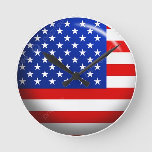 USA Flag wandklok (Voorkant)