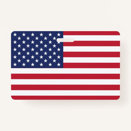 USA Flag Waves High: Symbool van Vrijheid en Eenhe Badge (Voorkant)