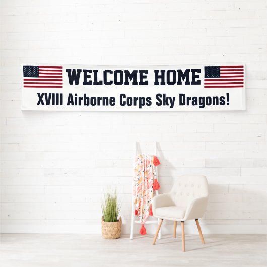 USA Flag Welkom Home Aangepaste Banner (Insitu)