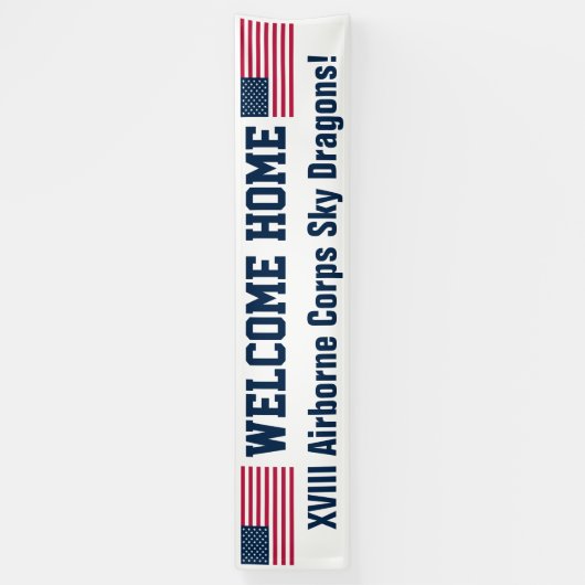 USA Flag Welkom Home Aangepaste Banner (Verticaal)