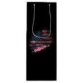 USA flag Wijn Cadeautas (Voorkant)
