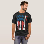 USA Flag Woodworking Woodworking Carpenter Fourth  T-shirt (Voorkant volledig)