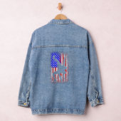 USA Flag Wrestling T Shirt American Flag Wrestling Denim Jacket (Hangar)