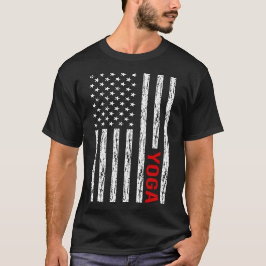 USA Flag Yoga T-shirt (Voorkant)