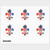 USA Fleur de lis Ronde Sticker (Vel)