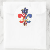 USA Fleur de lis Ronde Sticker (Tas)
